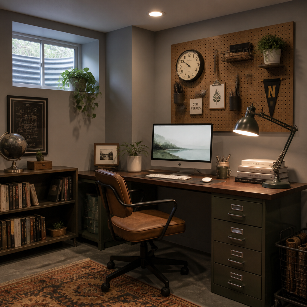 basement home office