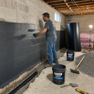 basement waterproofing & prep